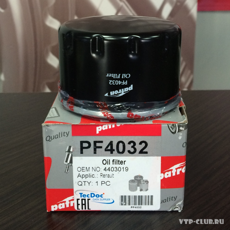Масляный фильтр для Vivaro Trafic Primastar 2.0 16V F4R 820 - PATRON (Беларусь) - PF4032